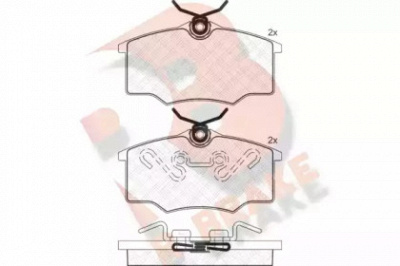 R BRAKE rb1250 -  Комплект тормозных колодок, дисковый тормоз